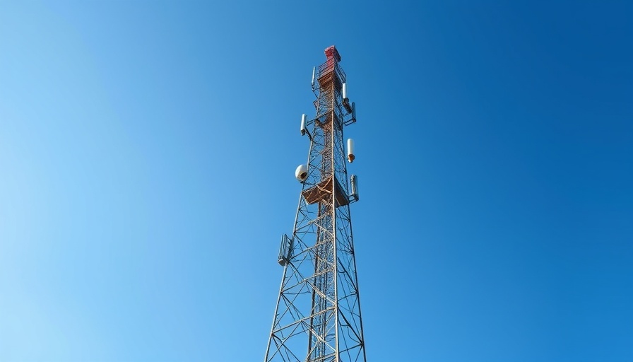 Cellular tower against a blue sky, illustrating Cellular Home Internet Pros and Cons.