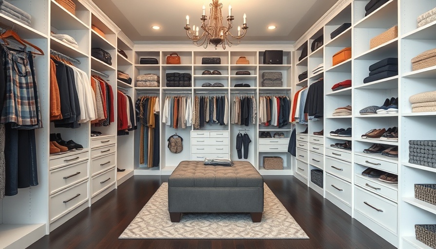 Spacious organized closet featuring personalized hanger solutions.