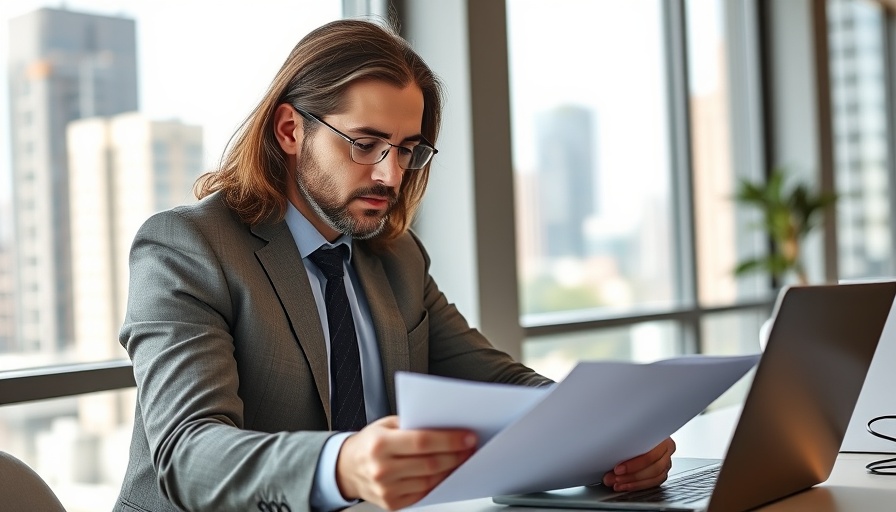 Focused property manager in modern office reviewing documents highlighting the importance of property managers in real estate.