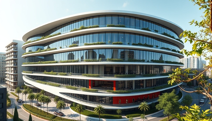 Modern building with curvaceous design near High Line