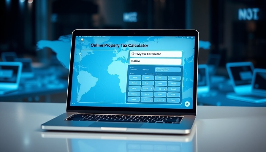 Maryland Property Tax Calculator displayed on modern laptop screen.
