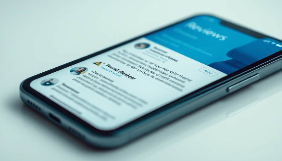 Smartphone displaying app review, illustrating ASO impact.