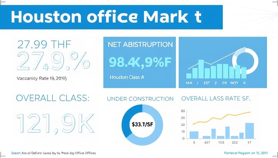 Houston Office Market Trends Q1 2025 data visualization.