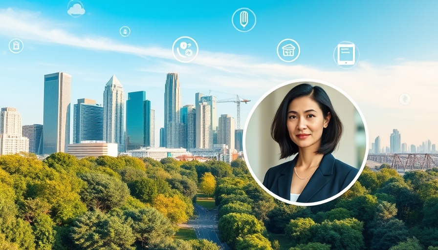 Workplace Wellness in Hybrid Work: Cityscape with expert portraits.