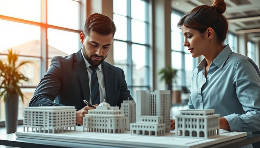 Professionals evaluating commercial real estate investment models in office