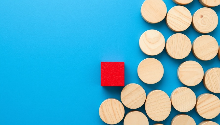 Abstract wooden blocks symbolizing leadership in commercial property management