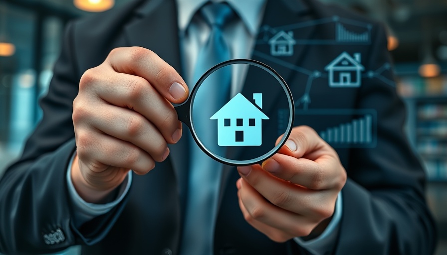 Local expertise in commercial real estate with magnifying glass.