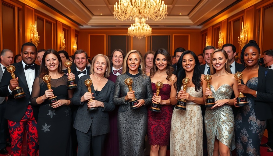 2025 TOBY Award Winners in elegant celebration setup.
