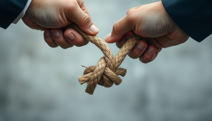 Tug-of-war representing real estate negotiations, hands holding rope labeled Resilience and Uncertainty.