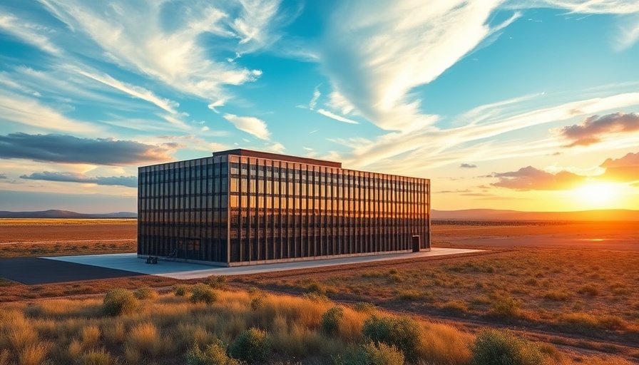Modern Texas Data Ranch with advanced infrastructure and rural backdrop.