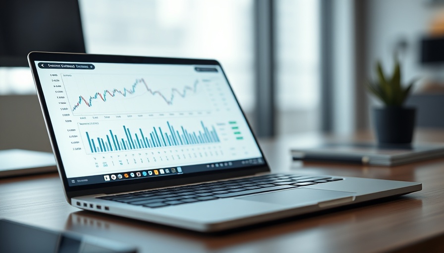 Laptop showcasing financial graphs for Cap Rates vs ROI