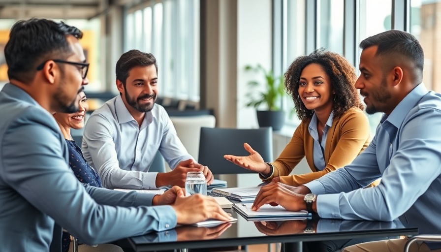 Business meeting discussing tips for new CRE investors in a modern conference room.