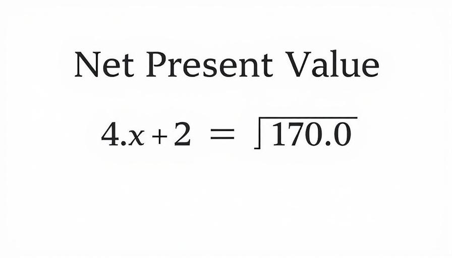 Net Present Value formula for commercial real estate.