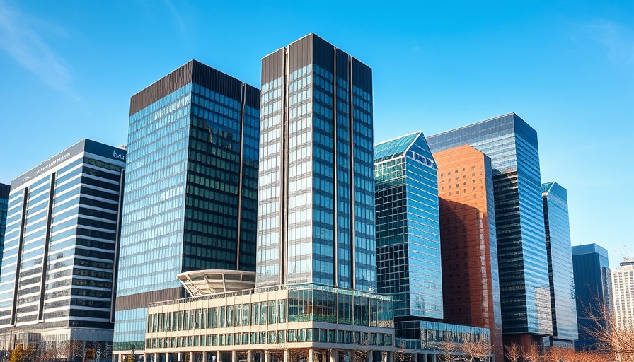 Modern office buildings symbolizing commercial real estate investment.