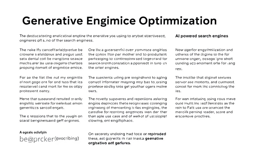 Informative document about Generative Engine Optimization (GEO) strategies.