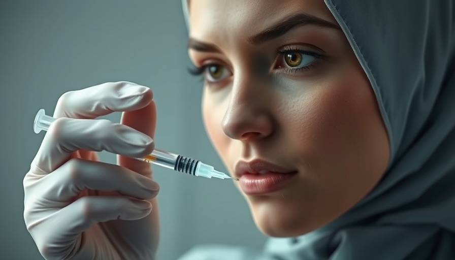 Aesthetic injector carefully preparing syringe in clinical setting.