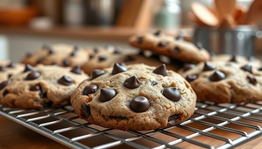 Easy Vegan Sea Salt Dark Chocolate Chip Cookies cooling on wire rack.