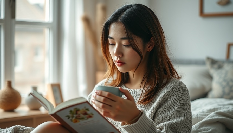 Ways to Romanticize September: cozy reading in a serene bedroom.