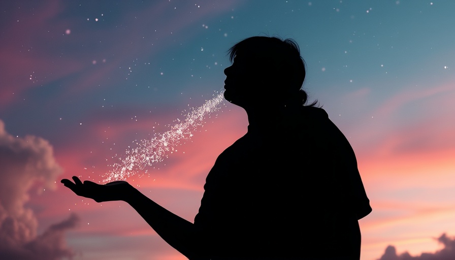 Micro-Faith Benefits: Person releasing sparkles into night sky.