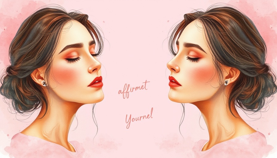Understanding complex trauma through art depicting a woman with affirmations.