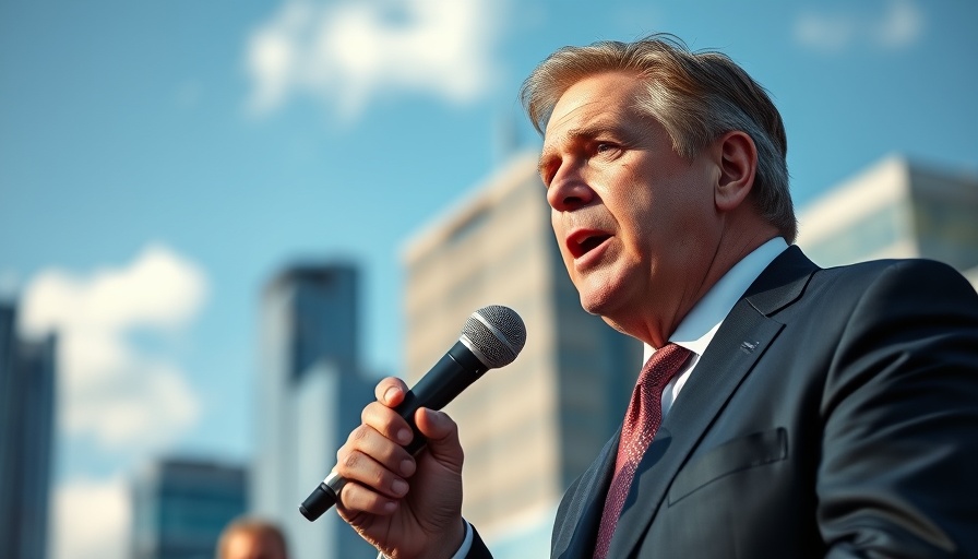 Ford Tariff Advertising Campaign speaker at city event
