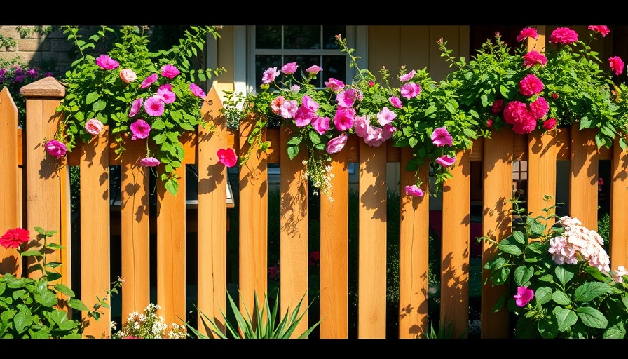Budget-friendly wooden slatted fence with lush garden.