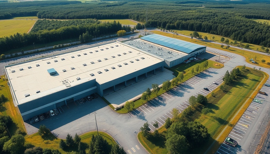 Aerial view of Jacksonville industrial real estate by Nuveen Investment.