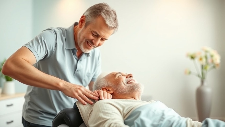 Chiropractor providing back pain relief in a serene clinic setting.