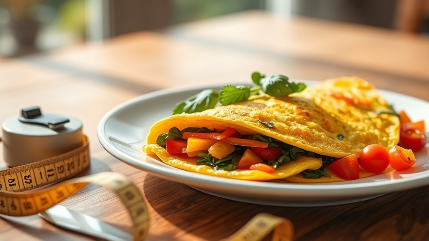Vibrant omelet with vegetables showcasing nutritional value for healthy breakfast ideas.