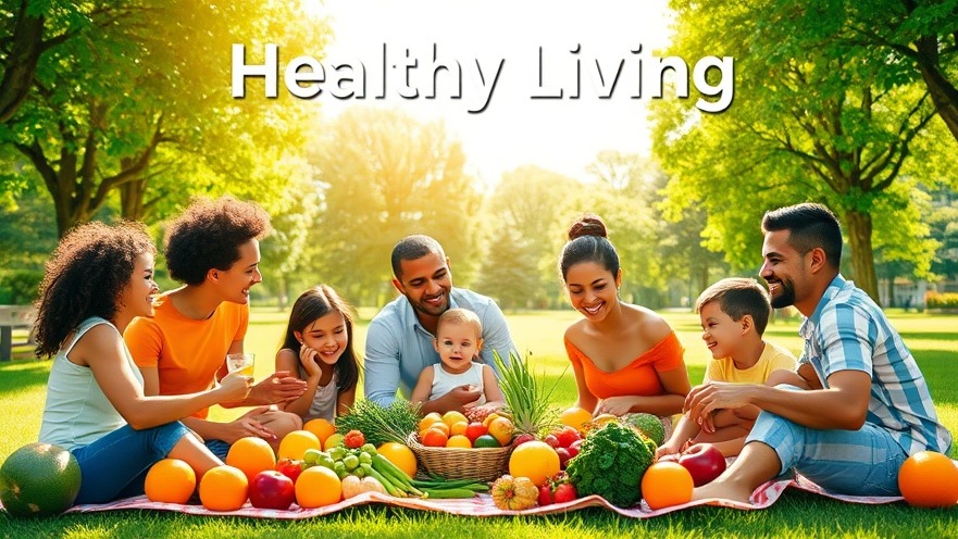 Healthy families enjoying a vibrant picnic, promoting wellness and healthy eating.