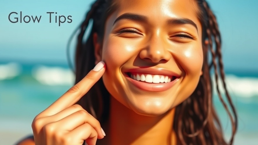 Health and wellness tips: Close-up of a person with radiant skin applying sunscreen.