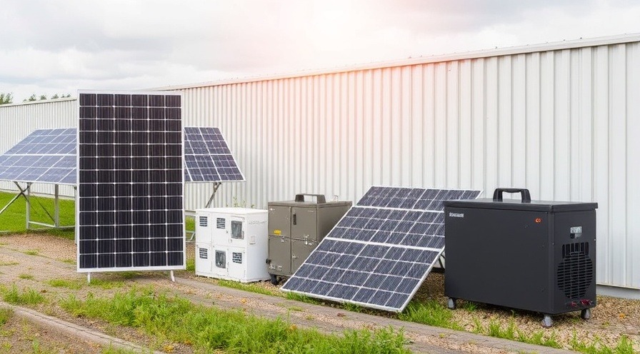 Industrial solar panel battery setup for sustainable energy storage