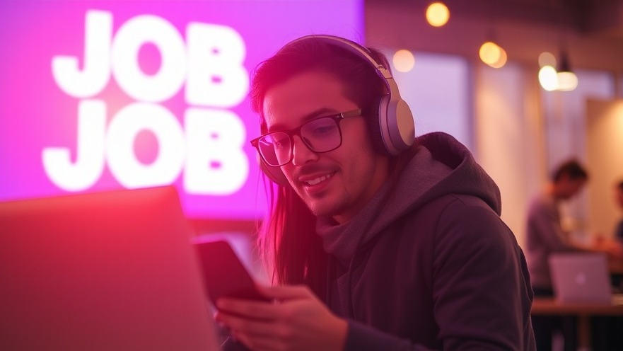 Person searching for job opportunities online, focused and determined.