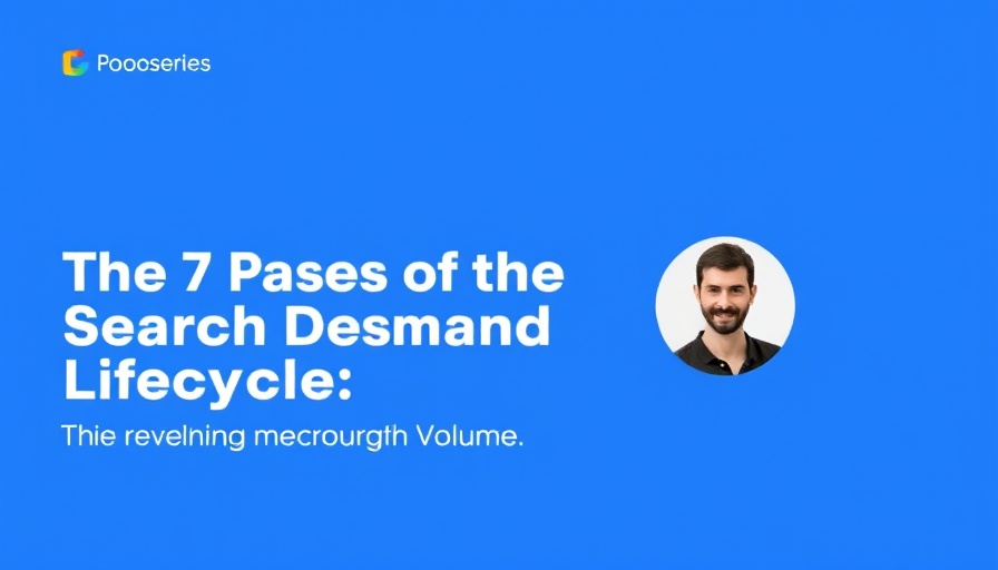 Search Demand Lifecycle blog header design on blue background