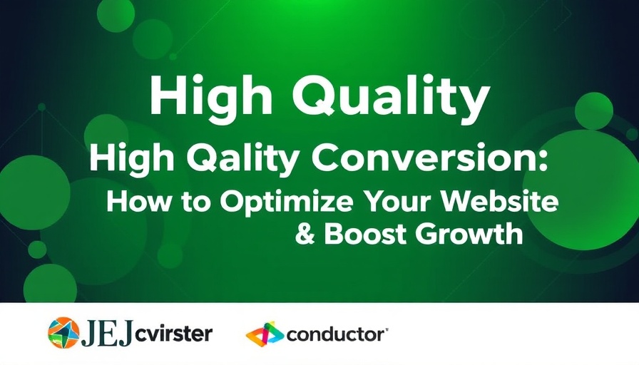Webinar ad on high-quality conversions for website optimization