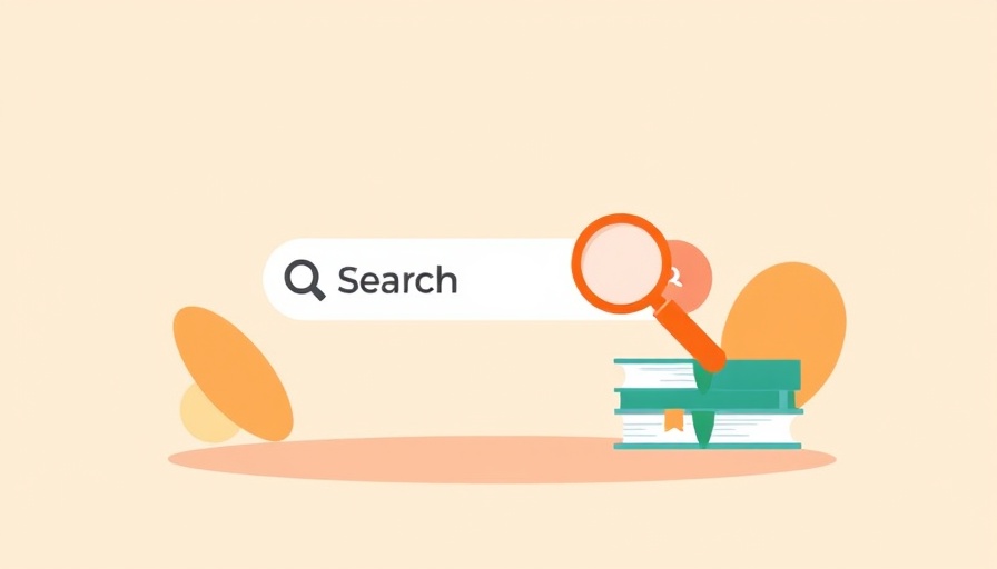 Illustration of search error with 'Search not found' message.