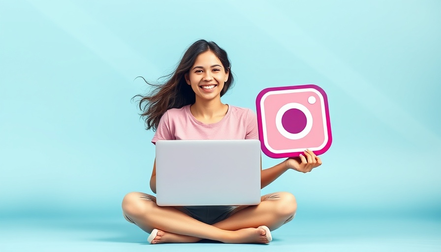 Most engaged brands on Instagram visual concept with woman and like icon.