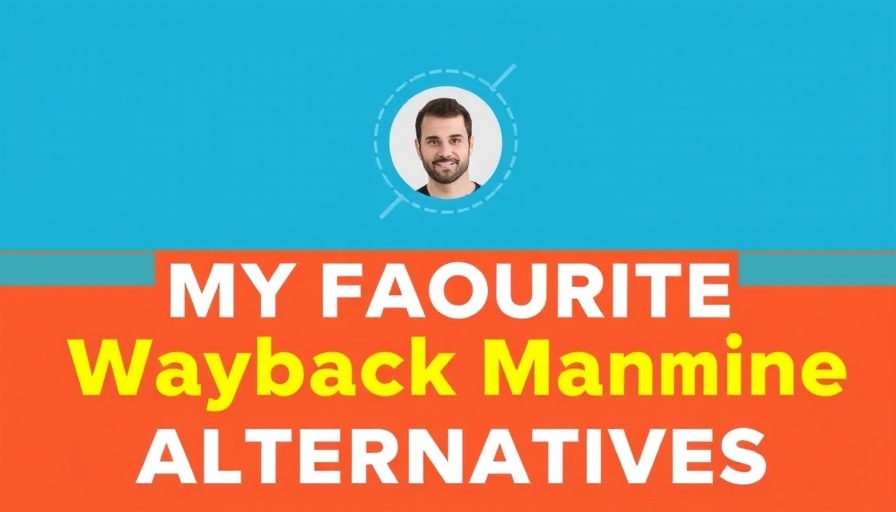 Blog banner for Wayback Machine alternatives with profile photo.
