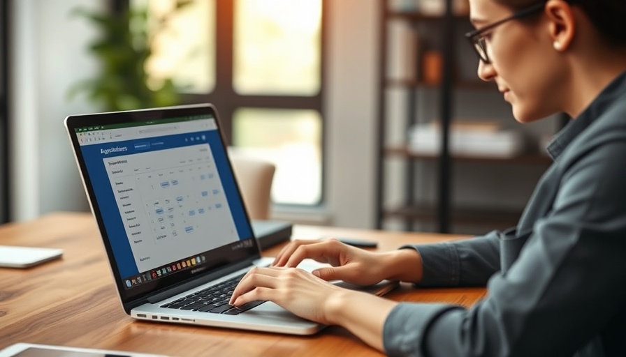 Professional using laptop for LinkedIn Calendly integration in office.