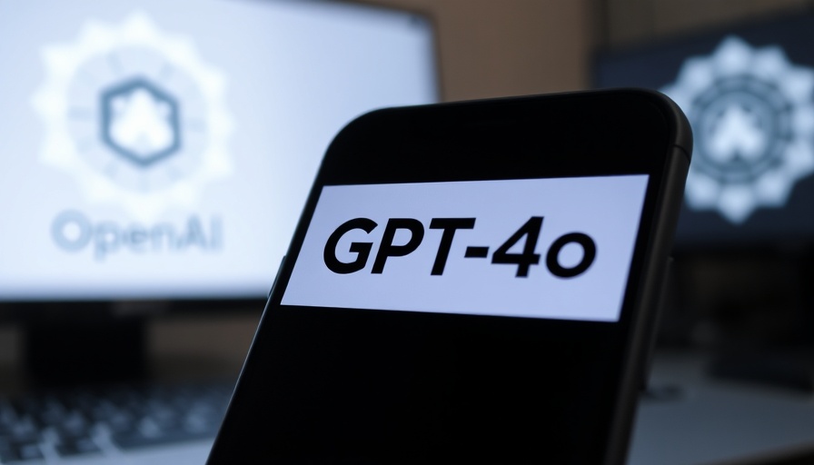 Close-up of smartphone screen showing 'GPT-4o' with OpenAI logo.