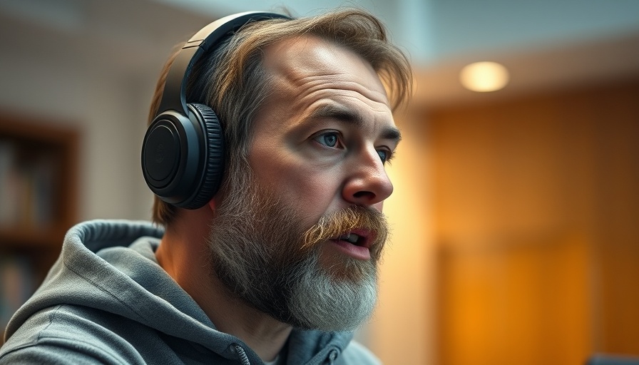 Middle-aged man discusses companies not prepared for AI disruption.