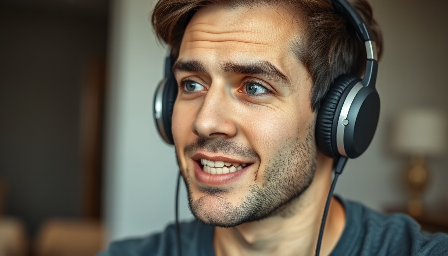 Expressive person with headphones using OpenAI Creative Writing Model