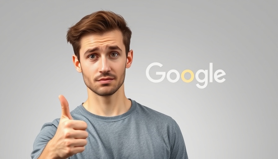 Young man posing with Google logo, hinting at Google EEAT concept.