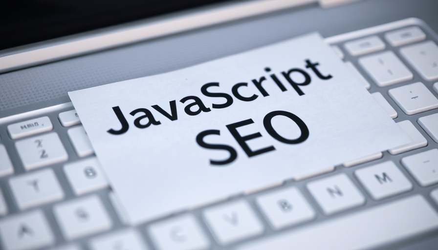 'JavaScript SEO' text on paper over keyboard, emphasizing indexing.