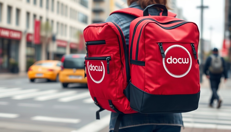 Red delivery backpack showcasing customer obsession in entrepreneurship.