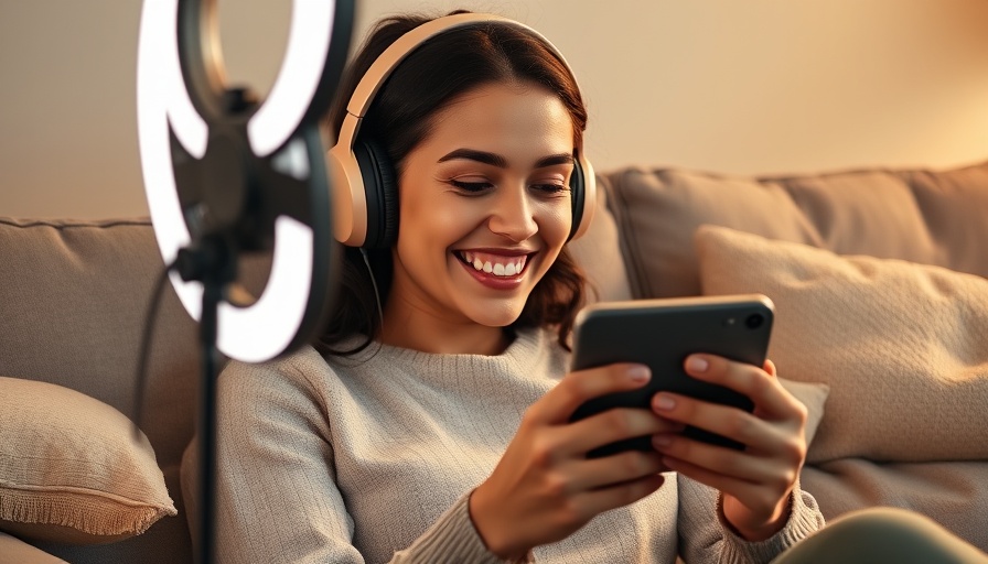 Woman discussing YouTube marketing strategies 2025 on camera.