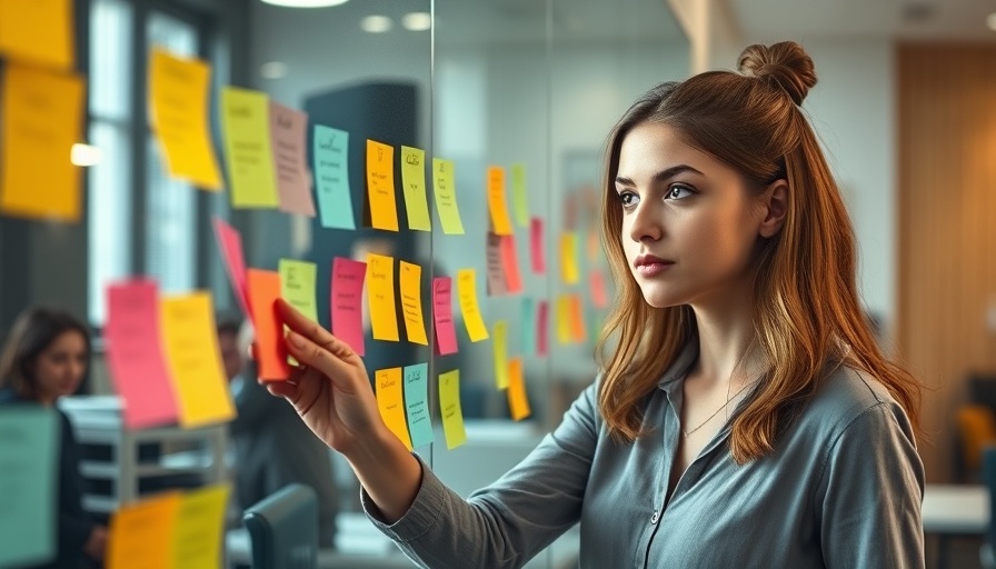 Woman planning content with sticky notes, Content Plan Template for 2025