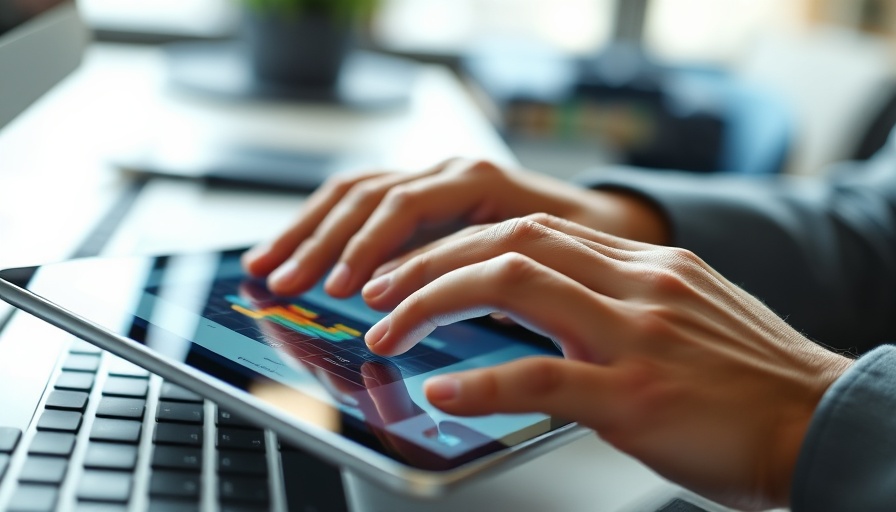 Interactive SEO report on tablet with vibrant charts drawing attention.