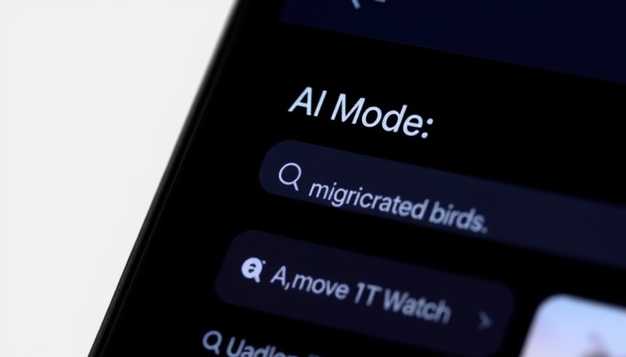 Google AI image search mode showing bird migration query.