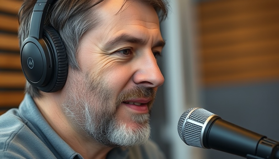 Man discussing AI's impact on creativity on a podcast.